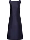 Alberta Ferretti Mikado Dress Clothing In Blue
