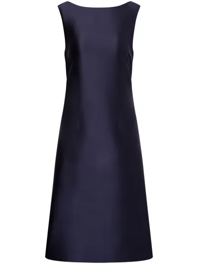 Alberta Ferretti Mikado Dress Clothing In Blue