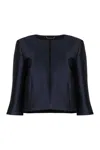 Alberta Ferretti Mikado Jacket In Blue