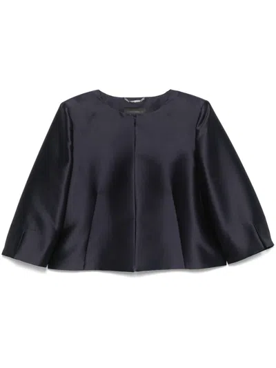 Alberta Ferretti Mikado Jacket Clothing In Blue