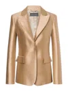 Alberta Ferretti Mikado Jacket In Brown
