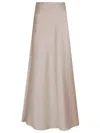 Alberta Ferretti Flowing Maxi Skirt In Lightweight Polyester Fabric In Avorio