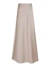 Alberta Ferretti Flowing Maxi Skirt In Lightweight Polyester Fabric In Neutral