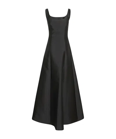 Alberta Ferretti Sleeveless Flared Gown In Black