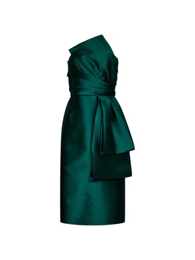 Alberta Ferretti Mikado Midi Dress