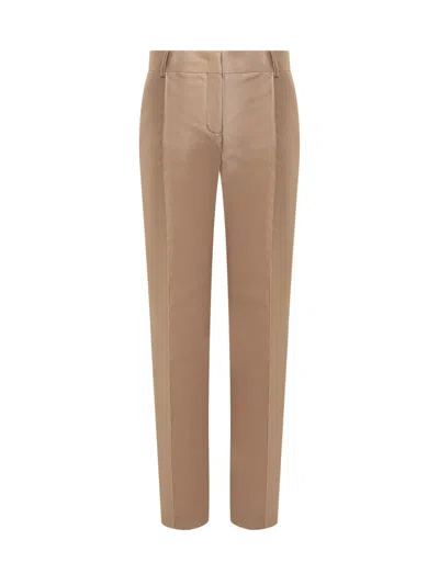 Alberta Ferretti Mikado Trousers In Beige