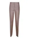 Alberta Ferretti Mikado Trousers In Blanco