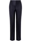 Alberta Ferretti Satin Trousers In Blue