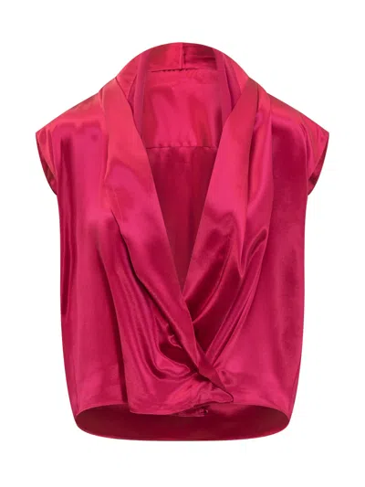 Alberta Ferretti Mini Chic Top In Fuchsia In Pink