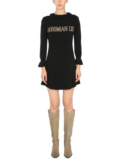 Alberta Ferretti Womens Black Other Materials Dress