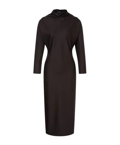 ALBERTA FERRETTI MOCK-NECK DRESS