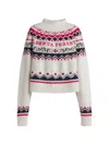 Alberta Ferretti Mock-neck Patterned Sweater In Multi