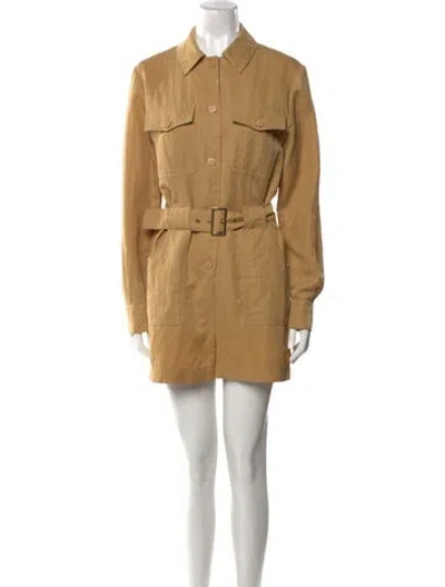 Pre-owned Alberta Ferretti Mock Neck Romper In Yellow