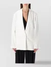 Alberta Ferretti Modern Blazer Peak Lapels In White