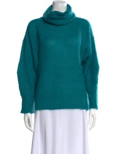 Pre-owned Alberta Ferretti Mohair Turtleneck Sweater In Multi