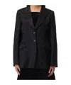 Alberta Ferretti Monogram-jacquard Single-breasted Blazer In Black
