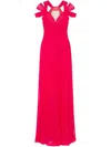 Alberta Ferretti Multi-way-strap Maxi Dress In Pink
