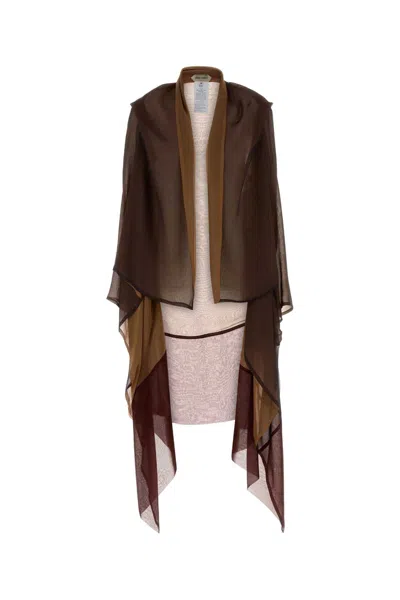 Alberta Ferretti Multicolor Chiffon Cardigan In Multicoloured