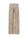 Alberta Ferretti Multicolor Embellished Regular Pants In Multicolor