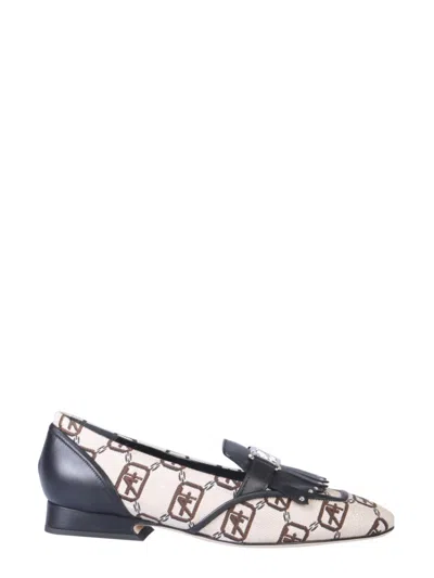 ALBERTA FERRETTI MULTICOLOR LOGO LOAFERS