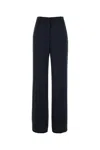 Alberta Ferretti High Waist Wide Leg Trousers With Textured Fabric