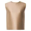 Alberta Ferretti Satin Top In Brown