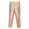 Alberta Ferretti Satin-finish Trousers In Brown