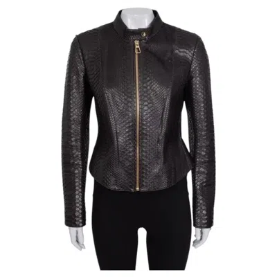 Pre-owned Alberta Ferretti Nwot  Cropped Jacket It44/s In Black