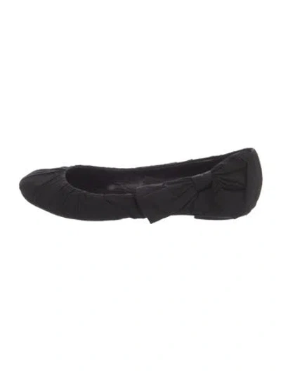 Pre-owned Alberta Ferretti Nylon Ballet Flats In Black