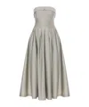 Alberta Ferretti Off-shoulder A-line Skirt In Gray