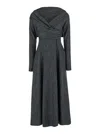 Alberta Ferretti Off-shoulder Wrap Maxi Dress In Multi