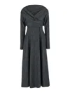 Alberta Ferretti Off-shoulder Wrap Maxi Dress In Multi