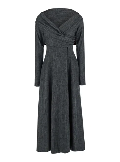 ALBERTA FERRETTI OFF SHOULDER DRESS