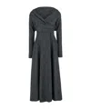 Alberta Ferretti Off-shoulder Wrap Maxi Dress In Multi