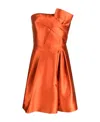 Alberta Ferretti Alberta Ferreti Shouldered Dress. In Orange