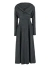 Alberta Ferretti Off-shoulder Wrap Maxi Dress In Multi