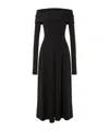 Alberta Ferretti Off-the-shoulder Evening Dress In Black