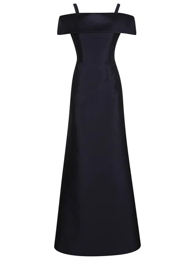 ALBERTA FERRETTI ALBERTA FERRETTI OFF-THE-SHOULDER SILK MIKADO EVENING DRESS