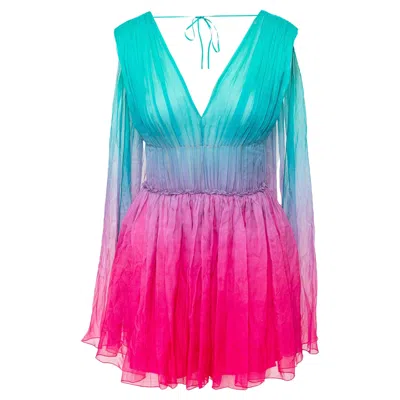 Pre-owned Alberta Ferretti Ombré Mini Dress - '10s In Pink
