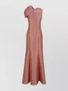 Alberta Ferretti One Shoulder Silk Mikado Dress