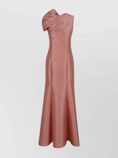 Alberta Ferretti One Shoulder Silk Mikado Dress
