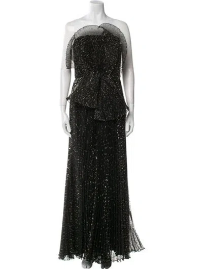 Pre-owned Alberta Ferretti One-shoulder Long Dress W/ Tags In Black