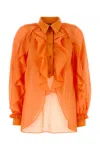Alberta Ferretti Alberta Ferreti Orange Cotton Shirt In Orange