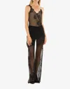 Alberta Ferretti Organic Chiffon Culottes In Black