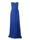 Alberta Ferretti Organic Chiffon Long Dress