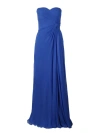 Alberta Ferretti Organic Chiffon Long Dress In Blue