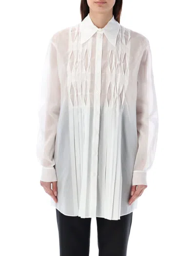 Alberta Ferretti Organza Shirt In White