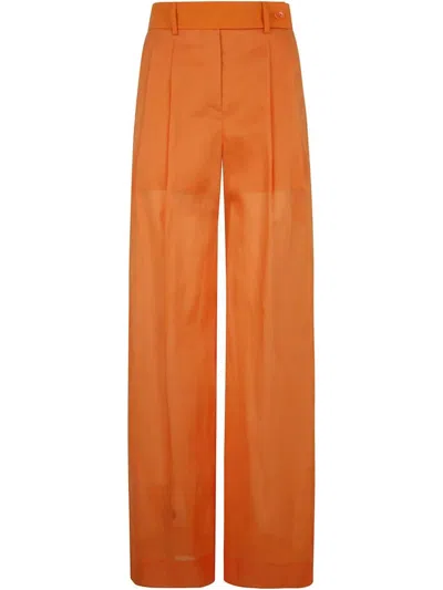 Alberta Ferretti Organzed Muslin Trousers By