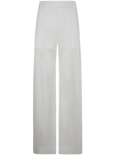 Alberta Ferretti Organzed Muslin Trousers Clothing In White