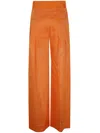 Alberta Ferretti Organzed Muslin Trousers In Orange
